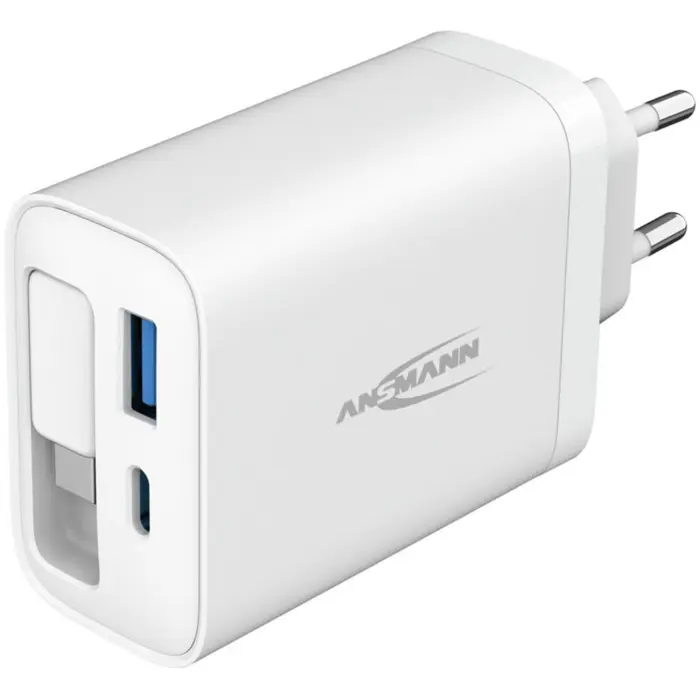 Ansmann Home Charger 230PD with cable / 3 A / 30 W / 2 port (white)