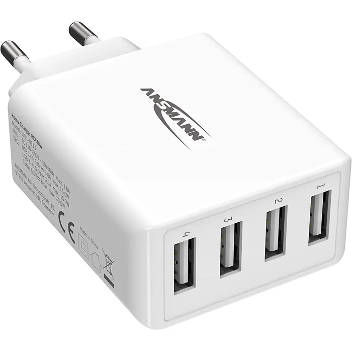 Ansmann Home Charger HC430, charger (white, intelligent charging control, multisafe technology)
