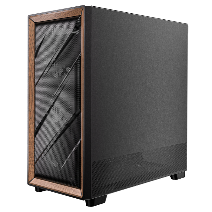 Antec Flux PC-Gehäuse, Midi-Tower, E-ATX, Tempered Glass – Schwarz-0-761345-10133-2