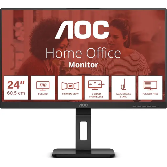 AOC 24E3QAF 23,8", VGA, HDMI, DP, zvuč., HAS