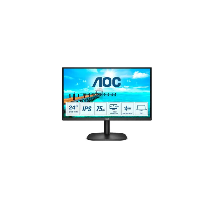 AOC B2 24B2XD LED display 60.5 cm (23.8") 1920 x 1080 pixels Full HD Black