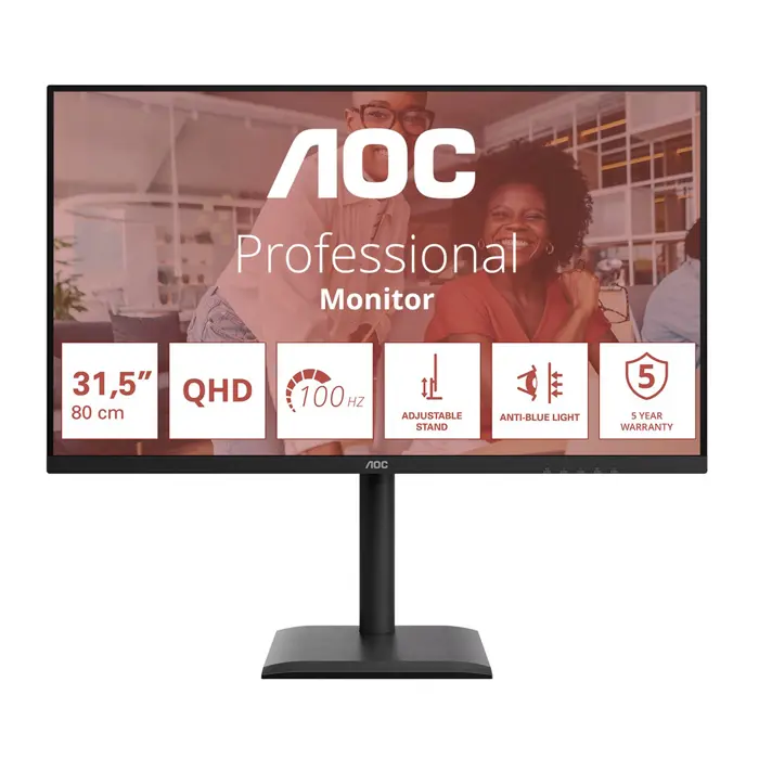 AOC E4 Q32E4U computer monitor 80 cm (31.5") 2560 x 1440 pixels Quad HD LED Black