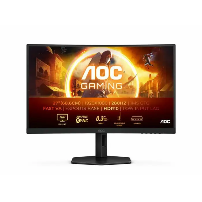 AOC Gaming C27G4ZXU 27 Zoll Curved Gaming Monitor, 280Hz, VA-Panel, Adaptive Sync-C27G4ZXU