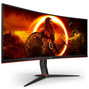 AOC Gaming CU34G2XP/BK, 86,4 cm (34") Curved, 180Hz, Adaptive Sync, VA - 2xDP, 2xHDMI-CU34G2XP/BK