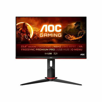 AOC 24G2SPU LED 24", IPS, DP, 2xHDMI, HAS, 165Hz, 4xUSB3.0 - IZLOŽBENI MODEL