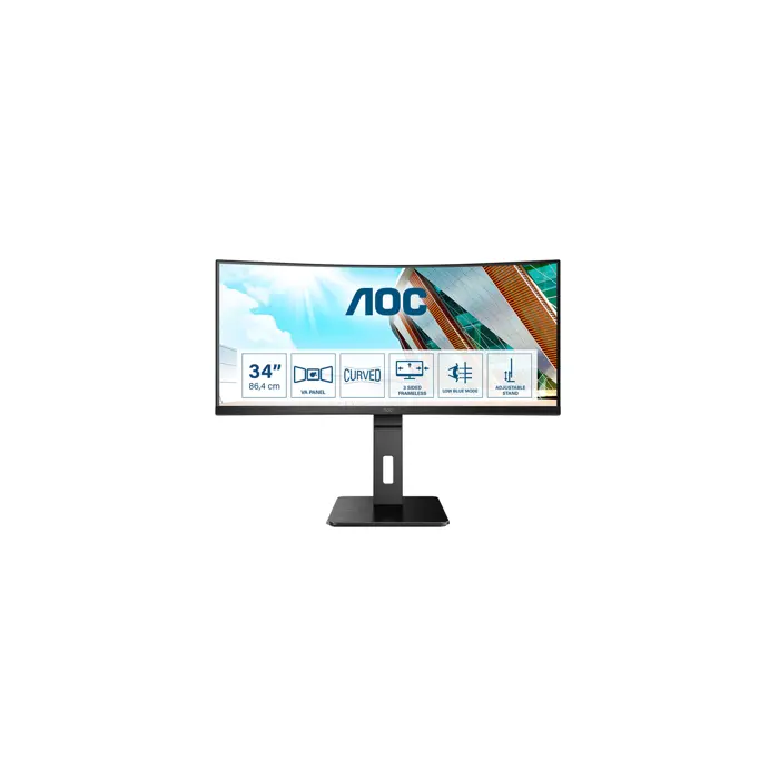 AOC P2 CU34P2A LED display 86.4 cm (34") 3440 x 1440 pixels Quad HD Black