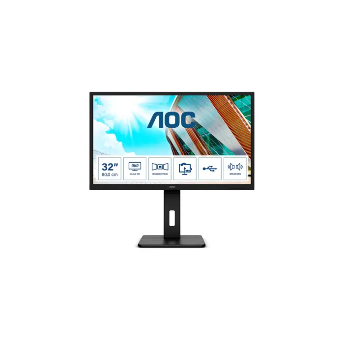 AOC P2 Q32P2 computer monitor 80 cm (31.5") 2560 x 1440 pixels 2K Ultra HD LED Black