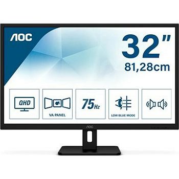 AOC LED IPS 31,5" Q32E2N, HDMI, DP, 2560x1440 @ 75Hz, zvučnici