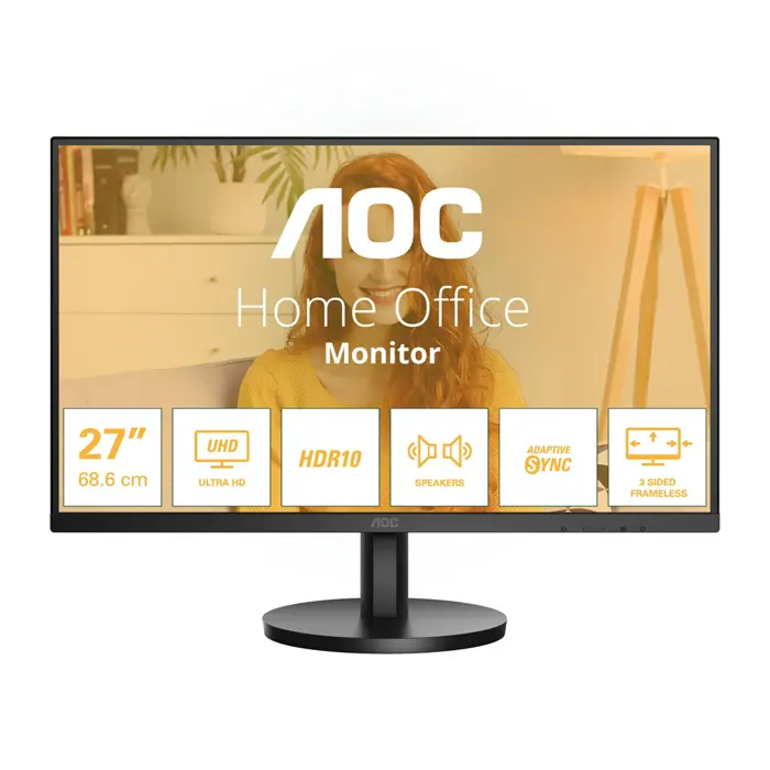 AOC U27B3A 27", 4K, 2xHDMI, DP, HAS, zvuč.