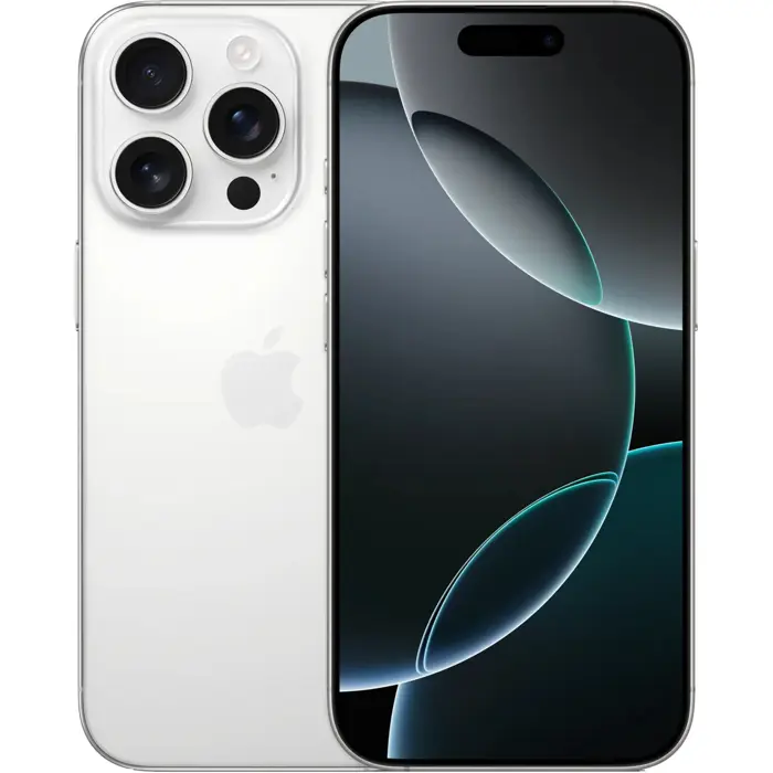 Apple iPhone 16 Pro - 6.3 - 256GB, Mobile Phone (Titanium White, iOS, NON DEP)