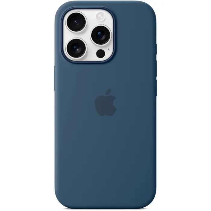 Apple Silicone Case with MagSafe (dark blue, iPhone 16 Pro)