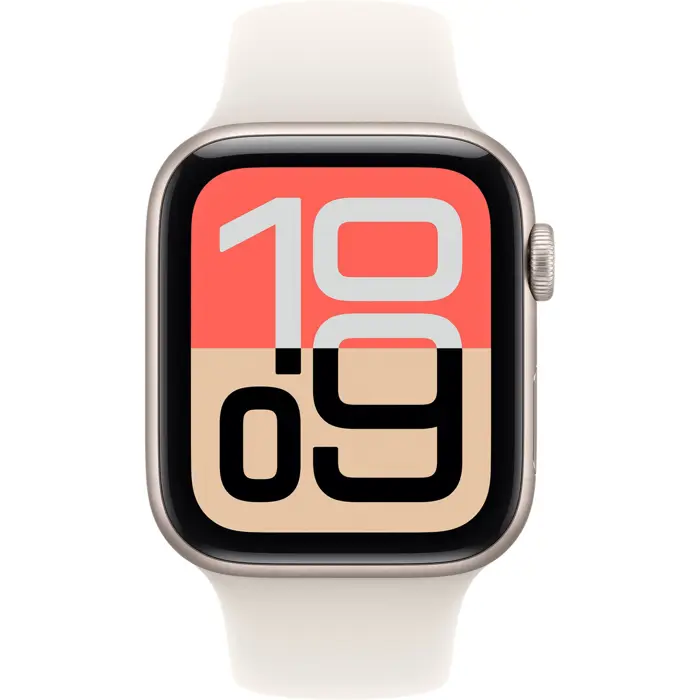 Apple Watch SE 3, Smartwatch silver, aluminum, 44 mm, polarstern sport band M/L, Cellular