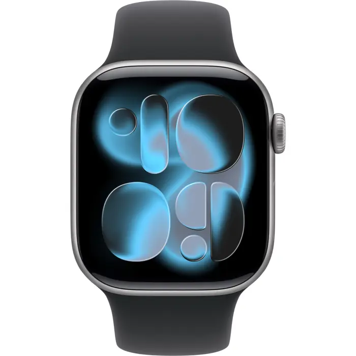 Apple Watch Series 11, smartwatch grey, aluminum, 42 mm, sports strap black S/M, cellular