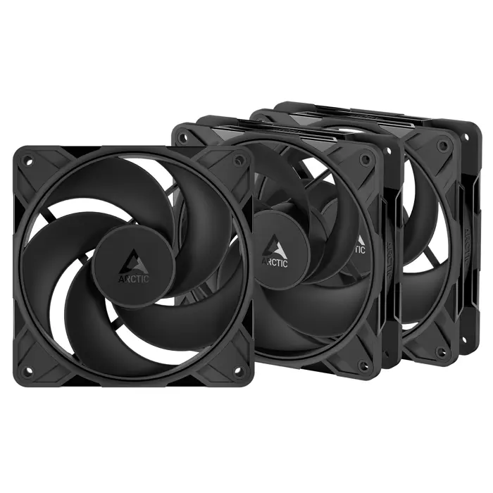 Arctic P12 Pro Reverse 120mm PWM Case Fan Reverse Airflow Black 3-Pack
