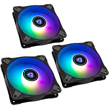 Arctic P12 PWM PST A-RGB 0db fans, pack of 3, black - 120mm ACFAN00232A