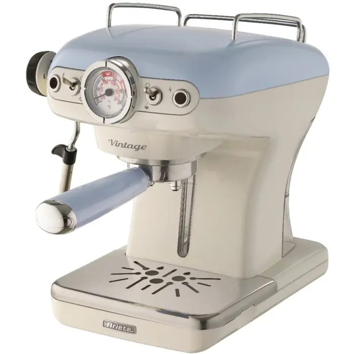 Ariete American Vintage, espresso machine (beige/light blue)