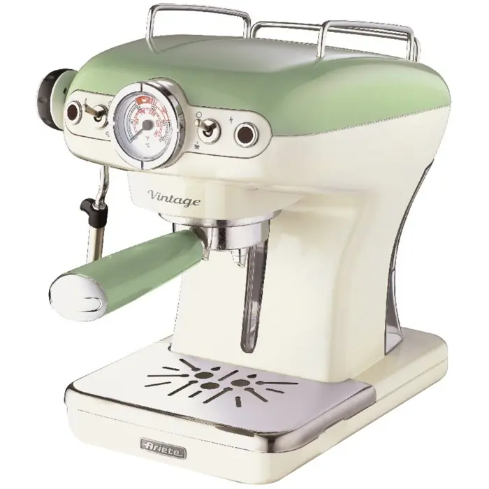 Ariete American Vintage, espresso machine (beige/light green)