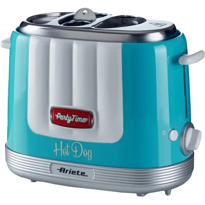 Ariete Hot Dog Maker Party Time (light blue/silver, 650 watts, 50's style)