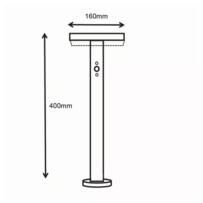 Asalite LED solar lamp IP65 5W 3000K (400 lumens) + sensor