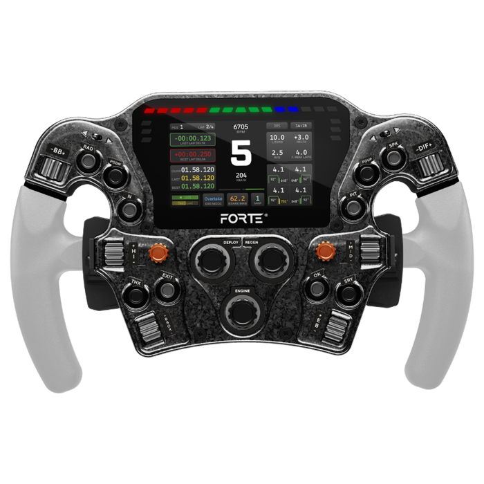 Asetek SimSports Forte Formula Pro Button Box, 4,3 Zoll LCD, aRGB - schwarz-40-031-0031007