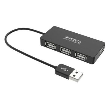 Asonic HUB 4port, USB2.0, crni