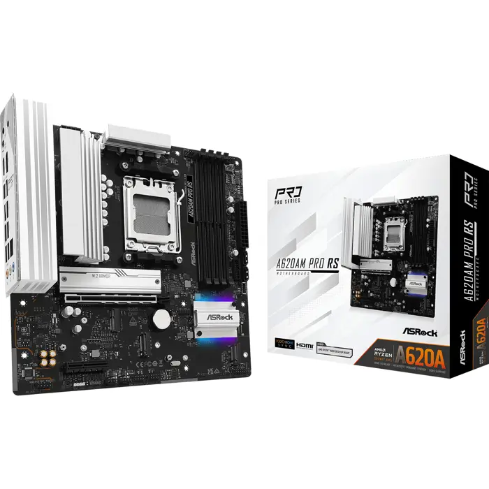 Asrock A620AM Pro RS AMD A620A Socket AM5 micro ATX