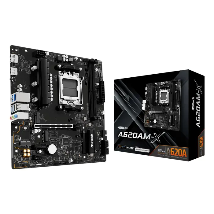 Asrock A620AM-X motherboard AMD A620 Socket AM5 micro ATX