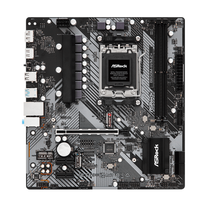 Asrock AMD B650M-H/M.2+, AM5, DDR5/6400, PCIe 4.0, HDMI/DP