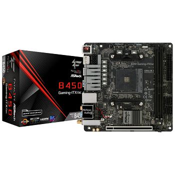 ASRock B450 Gaming ITX/ac, AMD B450 Mainboard - Socket AM4 90-MXB870-A0UAYZ