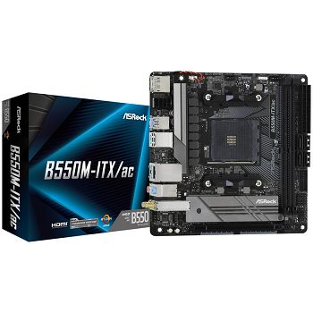 ASRock B550M-ITX/ac, AMD B550-Mainboard - Socket AM4 90-MXBDH0-A0UAYZ