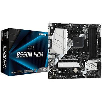 ASRock B550M Pro4, AMD B550 Mainboard - Socket AM4 90-MXBDK0-A0UAYZ