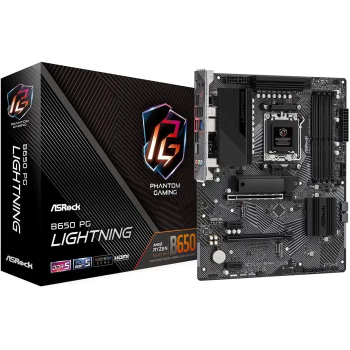 ASRock B650 PG LIGHTNING, Motherboard - AM5