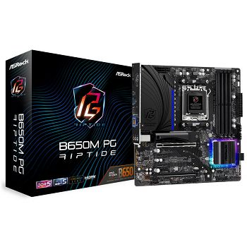 ASRock B650M PG Riptide, AMD B650 Mainboard - Socket AM5, DDR5 90-MXBJ90-A0UAYZ