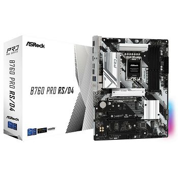ASRock B760 Pro RS/D4, Intel B760 Mainboard - Socket 1700, DDR4 90-MXBL80-A0UAYZ