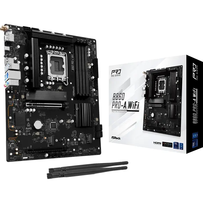 ASRock B860 Pro-A WiFi - Socket 1851 - motherboard (white)