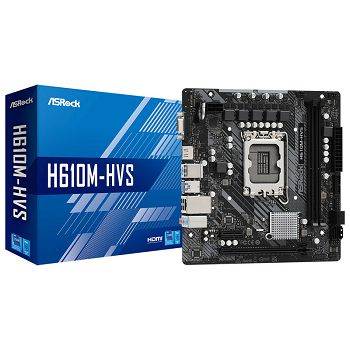 ASRock H610M-HVS, Intel H610 Mainboard - Socket 1700, DDR4 90-MXBHT0-A0UAYZ