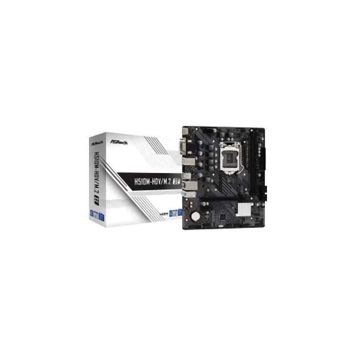 ASRock MB H510M-HDV/M.2 SE, S.1200, DDR4/3200MHz, PCIe 4.0, SATA3, G-LAN, VGA/DVI-D/HDMI, mATX