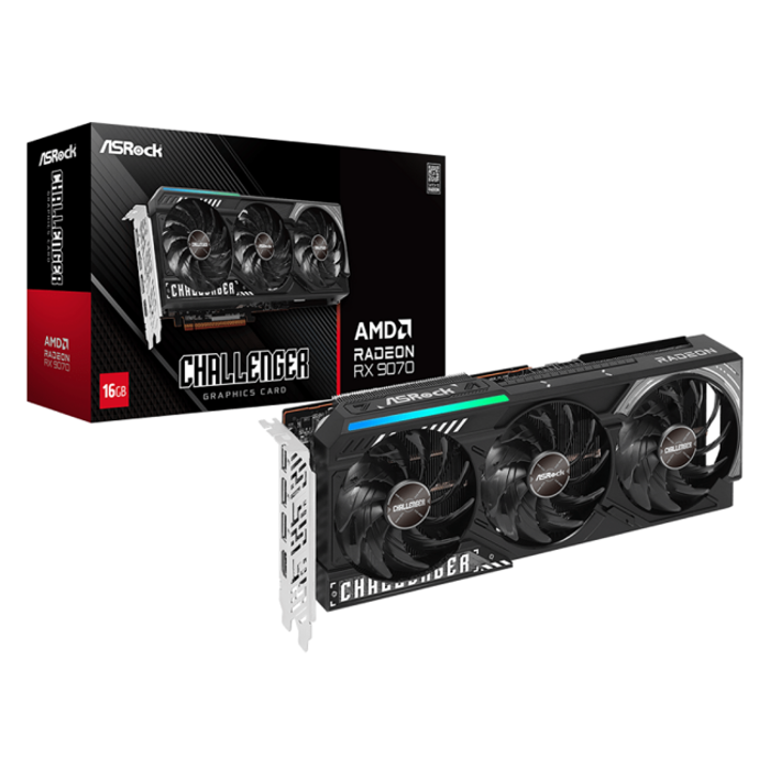 ASRock Radeon RX 9070 Challenger Grafikkarte, 16384 MB GDDR6-90-GA5NZZ-00UANF