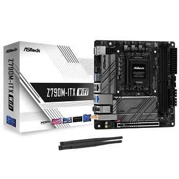 ASRock Z790M-ITX WIFI, Intel Z790 Mainboard - Socket 1700, DDR5 90-MXBKE0-A0UAYZ