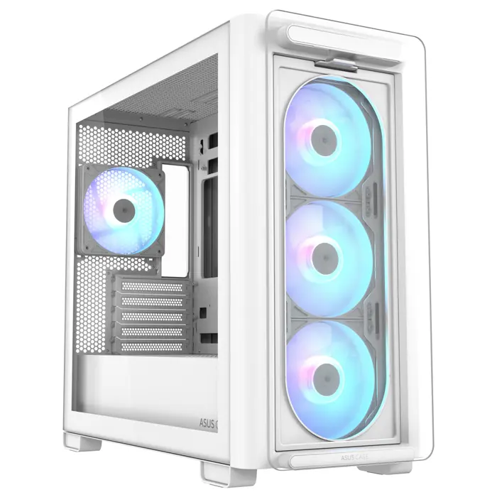 ASUS A23 PLUS ARGB Micro-ATX Gehäuse, Tempered Glass - weiß-90DC00K3-B19010