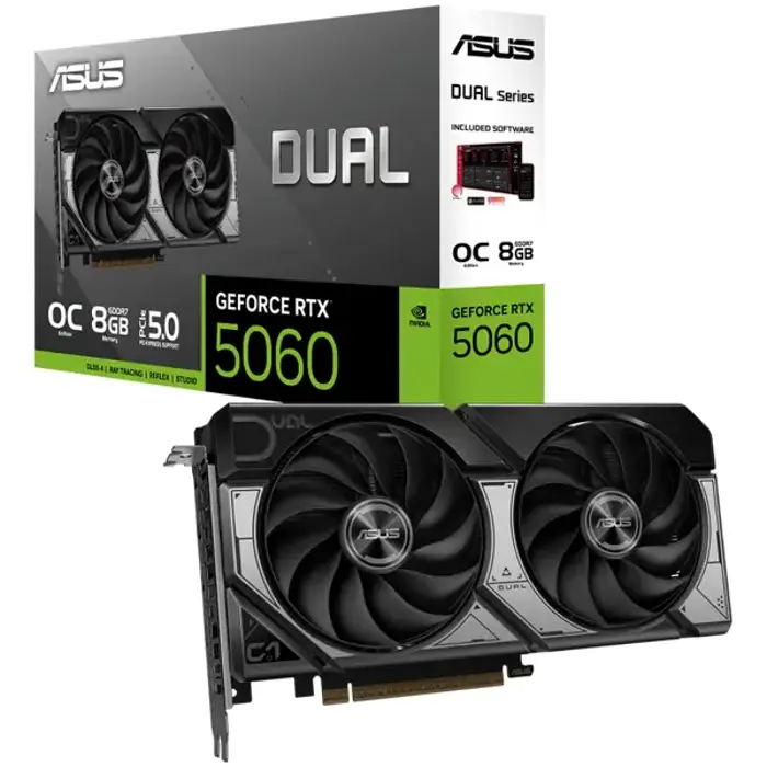 ASUS Dual GeForce RTX 5060 8GB GDDR7 OC, DUAL-RTX5060-O8G