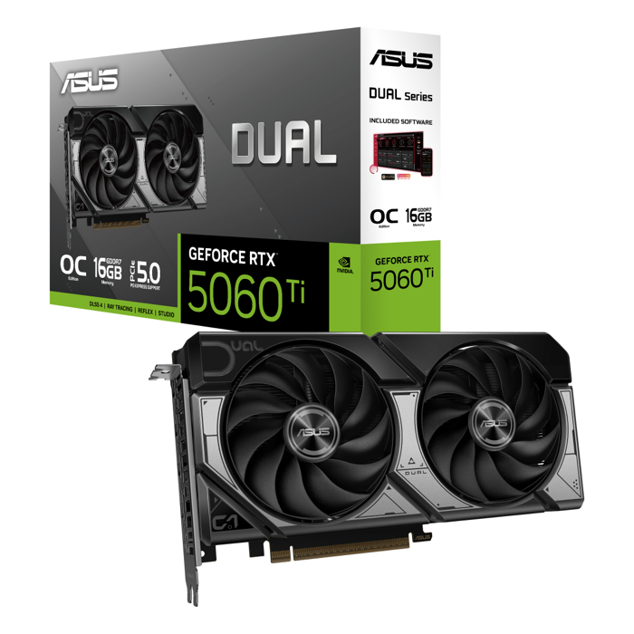 ASUS Dual GeForce RTX 5060 Ti OC Edition, 16384 MB GDDR7-90YV0MH0-M0NA00