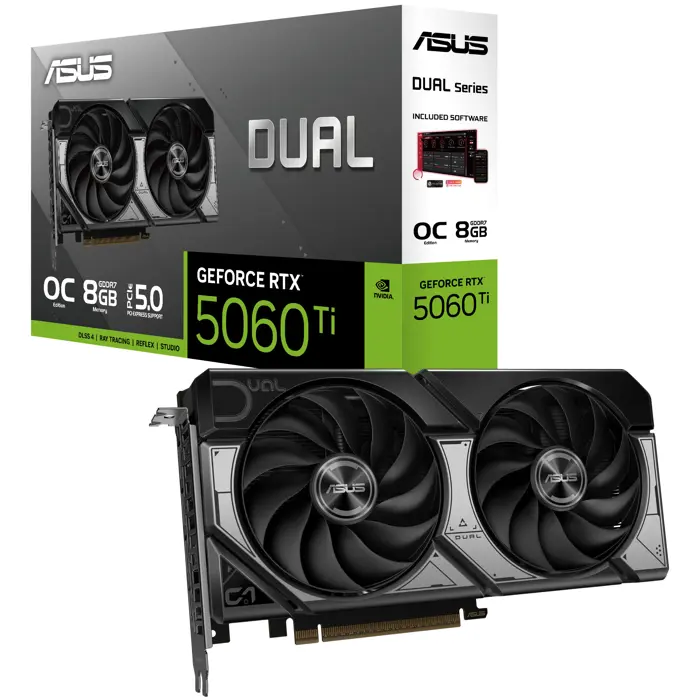 ASUS Dual GeForce RTX 5060 Ti OC Edition, 8192 MB GDDR7-90YV0MP2-M0NA00
