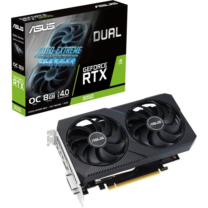 ASUS GeForce RTX 3050 DUAL V2, graphics card (Lite Hash Rate, 3x DisplayPort, 1x HDMI 2.1)