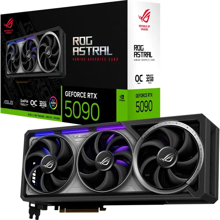 Asus GeForce RTX 5090 ROG ASTRAL GAMING OC (DLSS 4, 3x DisplayPort, 2x HDMI 2.1)