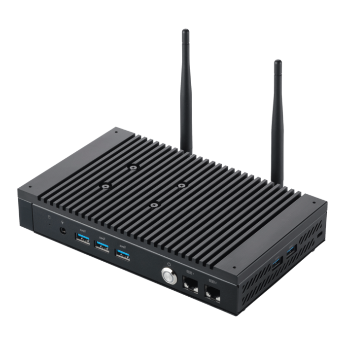 ASUS Mini PC PL64, Intel Core i3-1215U, 2x SODIMM DDR4, 2x M.2 2280 SSD, 2.5G+1G LAN, 3x HDMI 4K 60Hz, WiFi+BT, Realtek Audio, 3+2x USB-A, 2x COM RJ50 + 2x cables included, Audio Jack, Kensington Lock
