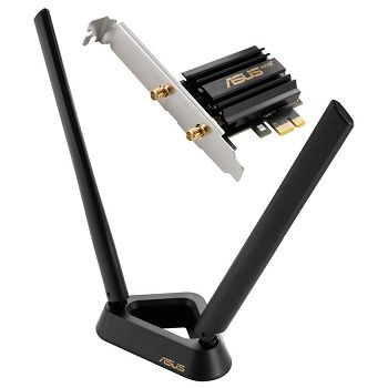 ASUS PCE-AXE59BT BT 5.2 LE Wireless LAN Adapter, 2.4GHz/5GHz/6GHz WLAN - PCIe x1 90IG07I0-MO0B00