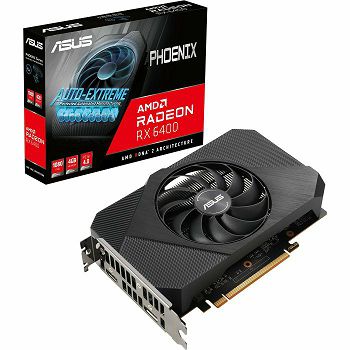 ASUS Phoenix Radeon RX 6400 - graphics card - Radeon RX 6400 - 4 GB
 - 90YV0H91-M0NA00