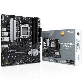 ASUS Prime A620M-A-CSM, AMD A620 Mainboard - Socket AM5, DDR5 90MB1F10-M0EAYC