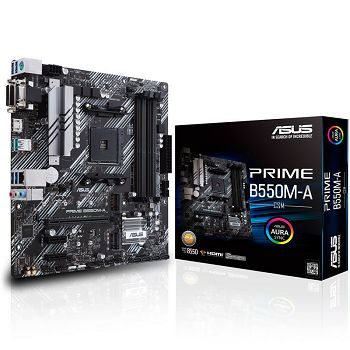 ASUS Prime B550M-A/CSM, AMD B550 Mainboard, Socket AM4, DDR4 90MB14I0-M0EAYC